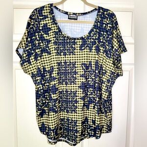 Manuheali’i Kukui Quilt Gingham Knit Top – Size L